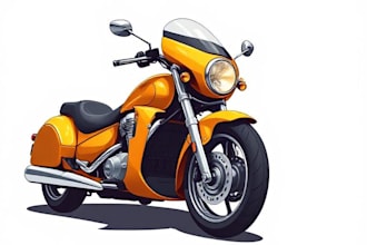 make realistic vector style, bike vehicle illustration