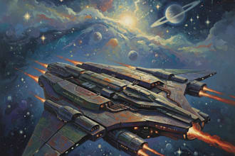 create a sci fi spaceship model