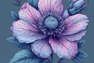 draw realistic botanical illustration