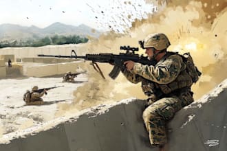 draw military themed illustrations for you