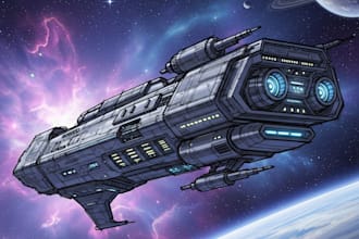 create spaceship concept art for you