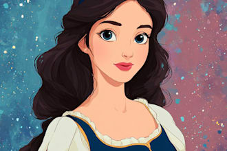 design an beautiful disney style portraits
