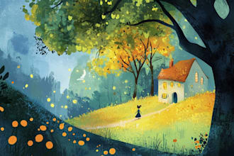 illustrate children story book illustration, children book cover