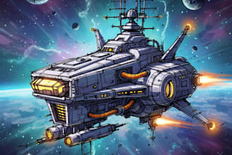create a sci fi spaceship
