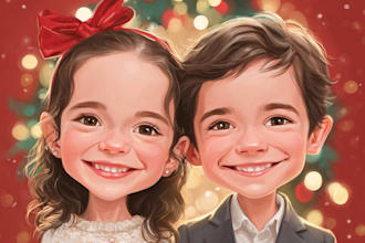 illustration christmas book holiday funny cartoon caricature