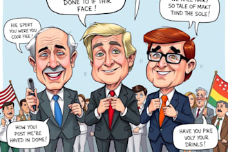 draw a political and editorial cartoon
