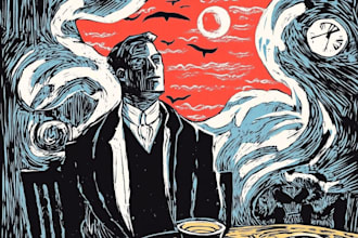 create awesome linocut illustration art