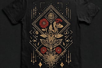 create vintage t shirt design for you