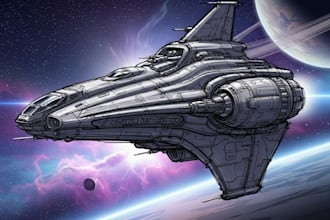 create a sci fi spaceship art