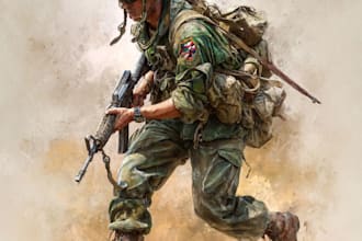 create military themed illustration for you