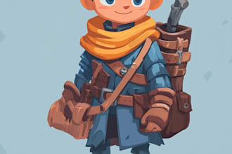 create 2d game character, sprite sheet, animation