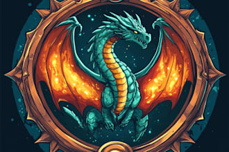 hand paint fantasy logo