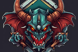 hand paint fantasy logo