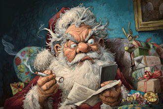 draw christmas cartoon caricature