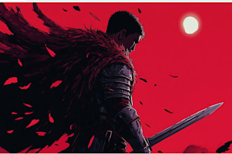manga page custom dark berserk style art