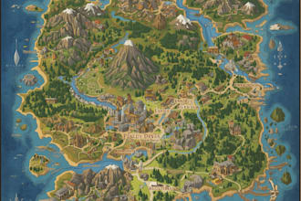 create a fantasy map for your fictional world