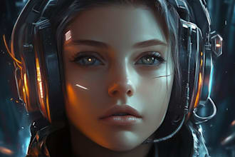design stunning sci fi portrait art