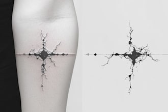 make a minimalist lineart tattoo design or illustration