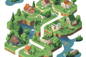 draw a unique vector or isometric map