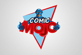 do professional vintage comic logo design