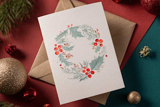 design modern christmas, greeting or holiday card
