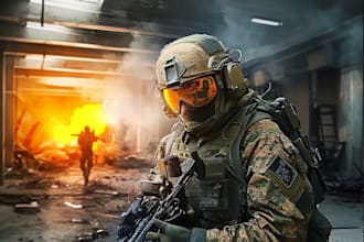 draw military themed illustrations