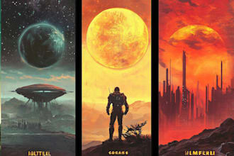design fantasy, sci fi, horror, and mystery book covers