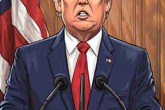 make a political cartoon art