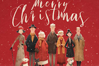 do christmas card, greeting and invitation cards design