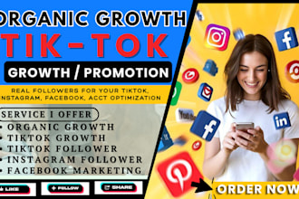 do organic followers for tik tok, grow tik tok, instagram, promote tiktok