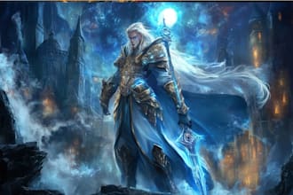 create fantasy character portrait art
