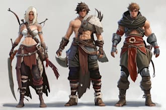 make 2d game character design for your video game