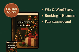 build a festive christmas wix website that converts and book
