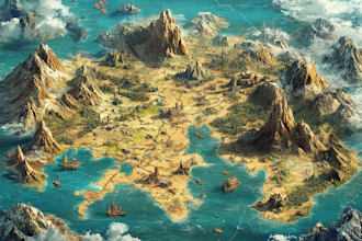 fantasy map design map illustration fantasy map