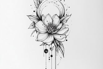design artistic line art, minimalist tattoo art