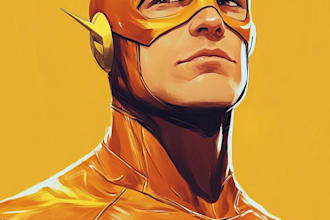 do a superhero comic, comic art, comic cover art