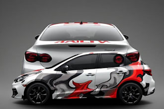 attractive car wrap design and vehicle wrap design