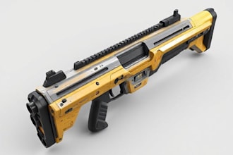 design sci fi hard surface weapon or prop model