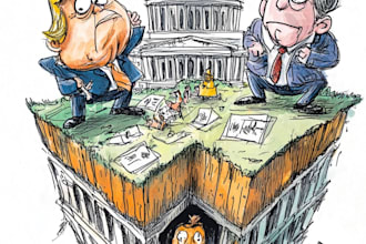 create a political cartoon art