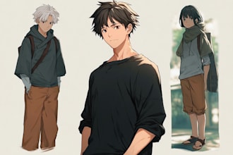 draw you an anime art style characters