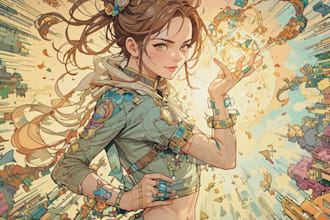 do illustration book, comic, manga storyboard, animatic