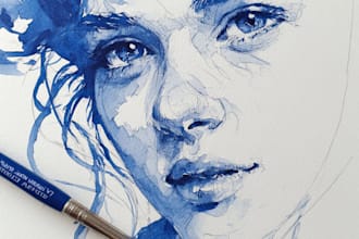 make a watercolor portrait
