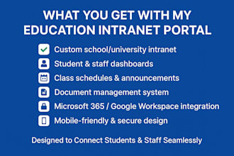 build a school or university intranet portal for students and staff