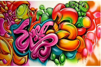 do abstract art, graffiti, illustration, and expressionism