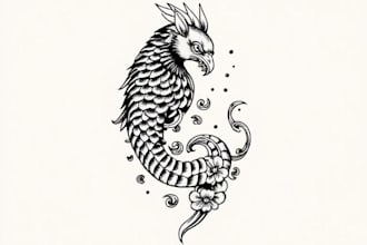 create a traditional style tattoo or illustration for you