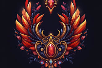 design unique fantasy character logo