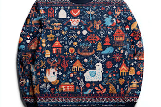 create ugly christmas sweater and tshirt design in 4hours