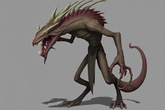 create a high quality character or creature design