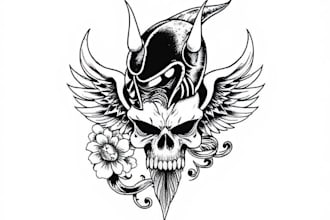 create a traditional or old school style tattoo