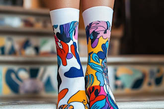 draw a unique socks design for you